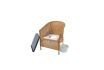 Fauteuil Percé Rotin Rustique - vignette 1