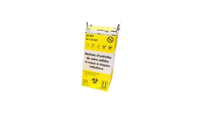 Carton hospitalier 25 L pour DASRI avec sac intérieur 40µ - image 1