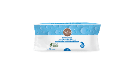 Lingettes biodégradables à l’eau thermale d’Auvergne x60