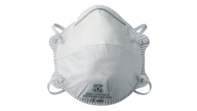 Masque de protection anti-poussières FFP2 NR D forme coque sans soupape EN 149:2001+A1:2009 FFP2 NR D