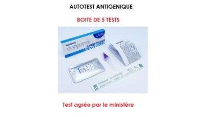 Autotest antigènique Goldsite Boîte de 5 Autotest