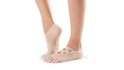 Chaussettes antidérapantes Toesox Full Toe Elle Nude - image 1