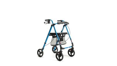 Rollator avec assise réglable en hauteur Eco Plus Bleu - image 1