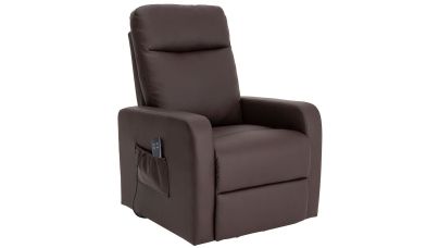Fauteuil Releveur avec deux moteurs Mint similicuir Chocolat