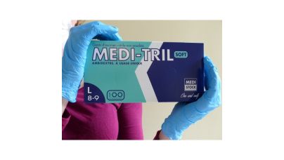 Boîte de 100 gants Nitrile Soft violet Meditril Taille L - image 1