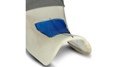 Plaque de gel trapèze pour garnissage de selle de moto.