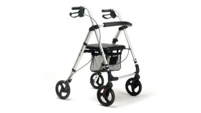 Rollator avec assise réglable en hauteur Eco Plus Gris Métal - image 1