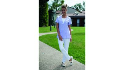 Tunique femme KYM 36/38 Iris et Blanc 